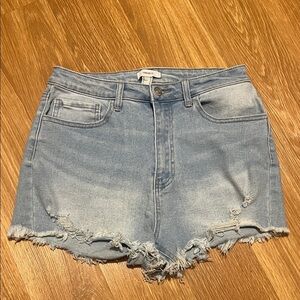 Forever 21 Light Blue Distressed Jean Shorts size 30